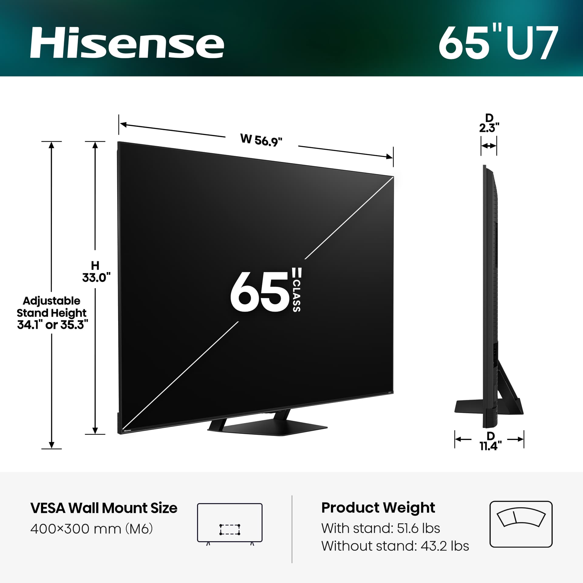 Hisense 65U7SG - view 1