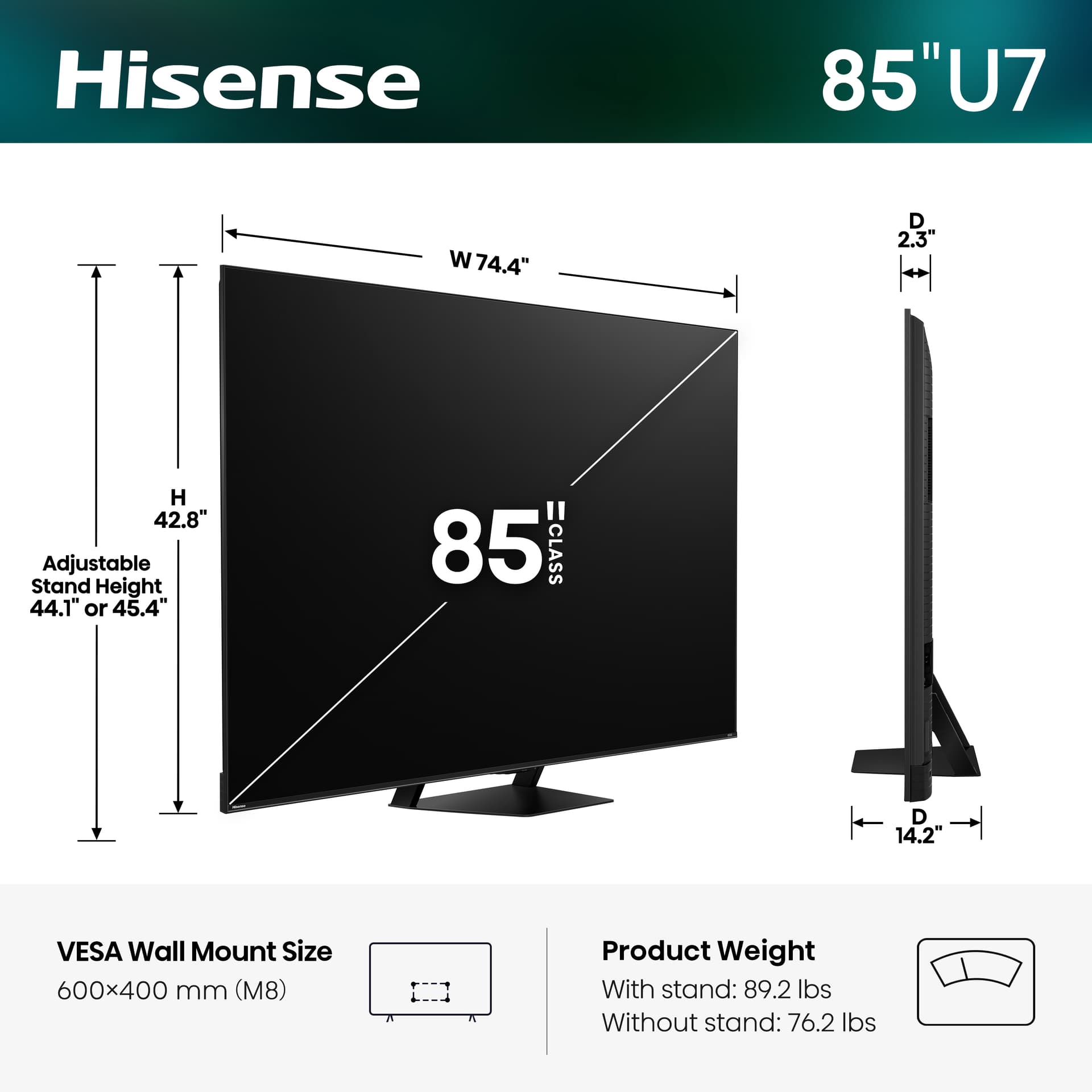 Hisense 85U7SG - view 1